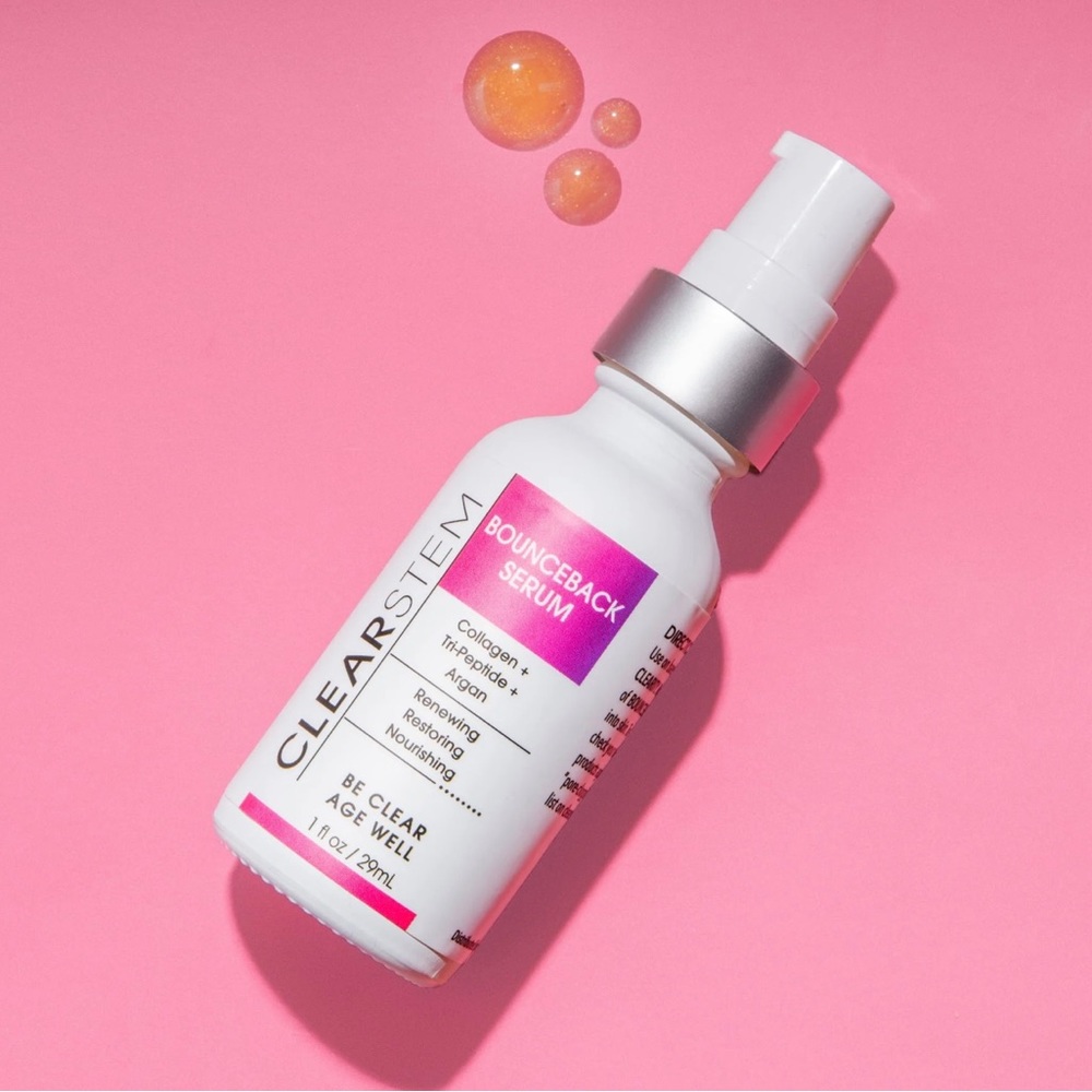 BOUNCEBACK is a triple-peptide serum with stem cells and calming botanicals